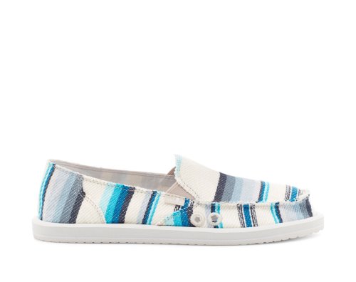Chaussures Sanuk Donna Blanket Slip-on Femme - Bleu BWKEQR364
